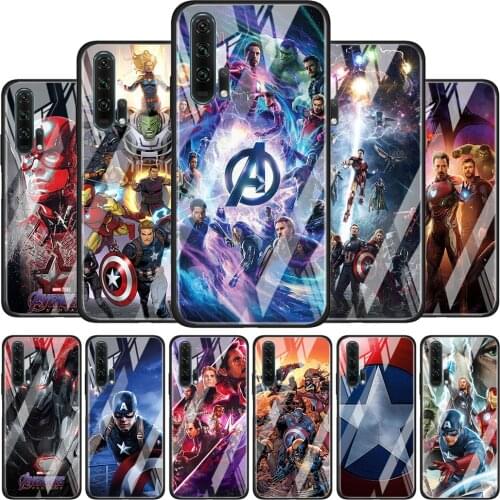 Avenger Marvel Superhero Soft Tempered Glass Cover For Honor 30 20 10 9X 8X Lite Pro Plus Phone Case Coque Shell