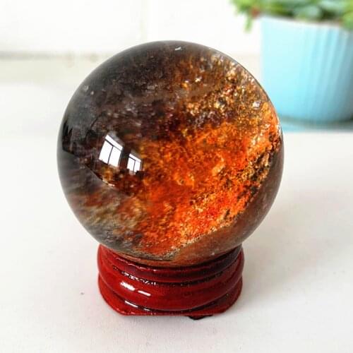 Natural Phantom Ghost Garden Quartz Crystal crystals ball home decorated high quality Quartz Rutilated stone sphere