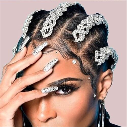 NEW Female Metal hair combs Rhinestone Insert comb hip-hop Africa fashion women Headwear