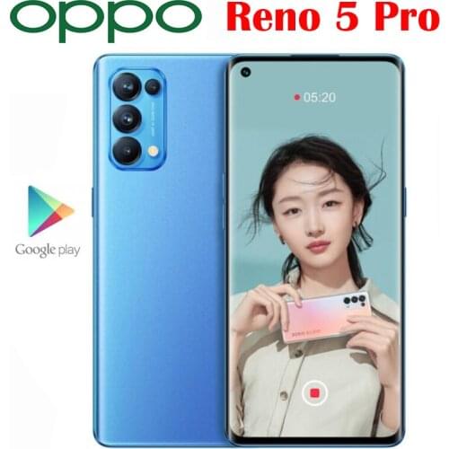 Official New Original OPPO Reno 5 Pro 5G Mobile Phone Android 11 Dimensity 1000+ Octa Core 6.55inch OLED 64MP Camera 65W 4350Mah
