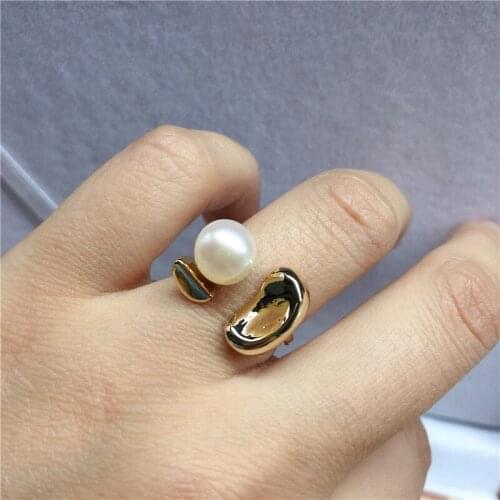 Popular Fashon Ring Base Mountings Findings Settings Adjustable Ring Jewelry Parts Fittings Accessories for Pearl Beads Stones