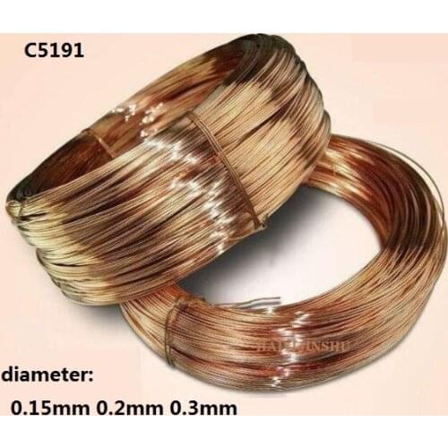 0.15mm 0.2mm 0.3mm C5191 phosphor copper wire phosphor bronze line phosphorous bronze filament phosphorized copper spring wire