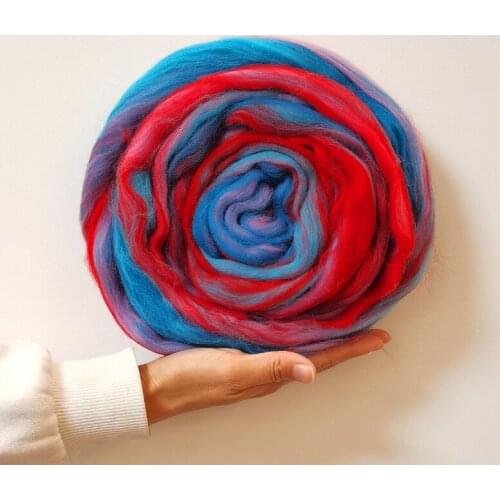 Wool Blended Wool Roving 50g Merino Mixed Hand Dyed Wool Top Art Needle and Wet Felting Supplies Needle Felting Diy Wool (NO.05)