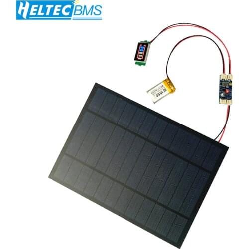 6V 4.5W 6W 10W 9V 4.2W 10W Solar panel/DIY Solar system with Solar min battery charger with battery display DIY KIT PH 2.0 Cable