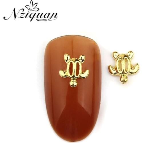 NZIQUAN Fashion Lady 20PCS Nail Sticker Glamour Geometry Metal Alloy Lady Art Nail Decoration DIY Nail Art Decoration Accessorie