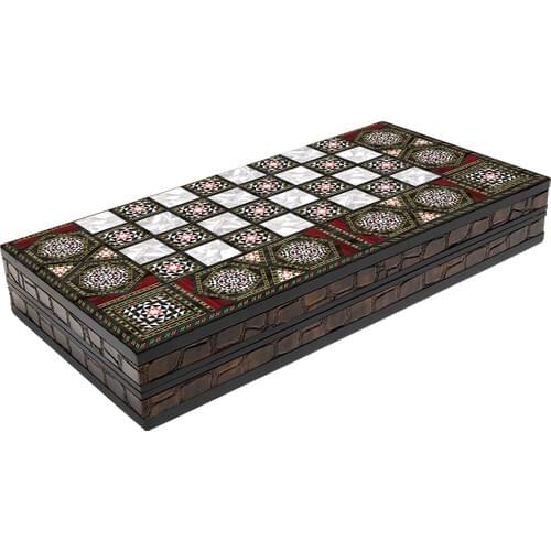 TK Pearlescent Wooden Backgammon Set