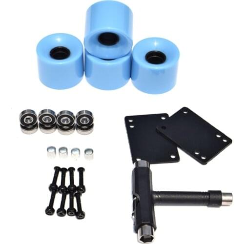 Top!-78A Longboard Skateboard Wheels 60X45 mm Wheel for Long Board Skateboard Multicolor Wearproof