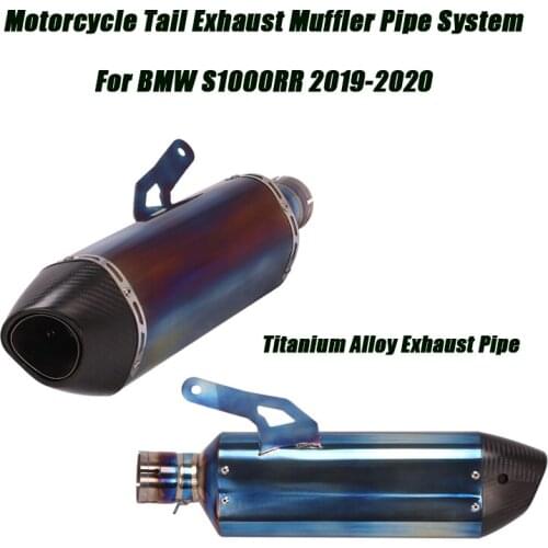 Motorcycle Exhaust System Lossless Connect Original Middle Link Pipe Muffler Tube Titanium Set Silp on For BMW S1000RR 2019 2020