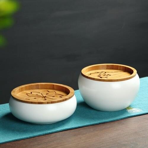 Japanese-Style Small Number Ceramic Jianshui Plum Blossom Lotus Bamboo Panel Kung Fu Tea Set Fat White Jianshui Tea Filter