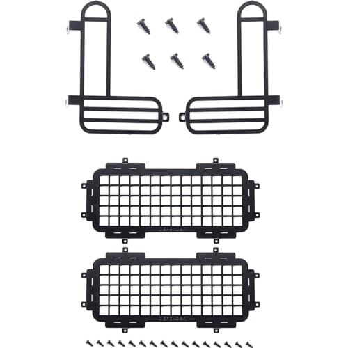 For MN D90 D99S MN99S Rear Lampshade Reversing Lamp Protection Cover & Metal Stereoscopic Window Mesh Protective Net