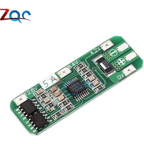 3S 12.6V 5A 2 MOS 18650 Lithium Battery Protection Board Lipo Li-ion Battery Charge Discharge Protection Module for Power Bank