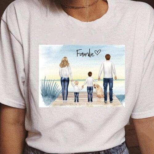 Women Cartoon Love Family Cute T Top Shirt Aesthetic Fashion Tee Ladies Print Female Graphic Short Sleeve T-Shirts