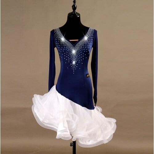 Woman competition Latin dance dress women diamond latin dance costumes for women samba tango dance dress latin dresses