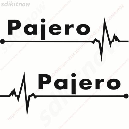 1pair 2021 New Heart BEATS Car Sports Decal Sticker Styling Windows Door Decoration For MITSUBISHI Pajero 2 3 4 accessories