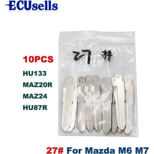 10pcs/lot,Universal Remotes Flip Blade 27# for KD Remote, Maz24R Key Blade for Mazda M3 M6 M5