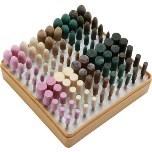 100 pcs Electric Grinding Set Grinding Wheel / Wool Cow / Rubber Sesame Polishing Grinding Head Mixing Set 3.0 Shield