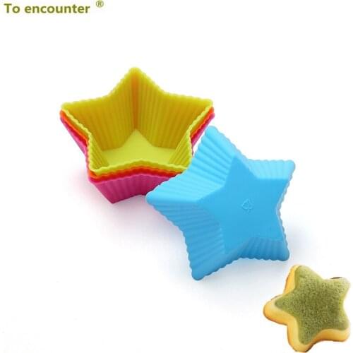 12 PCS/Lot 3D Star Cake Cup Mold 36pcs Silicone Muffin Cupcake Mold Baking Tools 24pcs Doughnuts Pans Jelly Chocolate Moulds