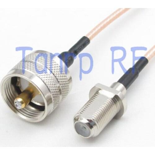15CM Pigtail coaxial jumper cable RG316 extension cord 6inch UHF male plug to F female jack RF adapter connector