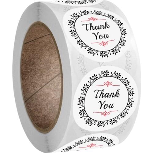 50-500pcs Flower Thank you Design Diary Scrapbooking Stickers Gift Sealing Stickers Festival Birthday Party Decorations Labels