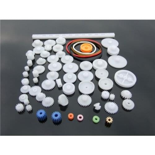 60PCS as showing Gear Transmission Box Motor Gear Bag For DIY Robot Car Boat Plane Helicopter Rc Spare Part Parts Accessories