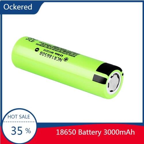 Ockered Replacement Battery NCR 18650B Rechargeable Battery 3.7V 3000mah Replaceable Spare Battery for Flashlight Remote Control