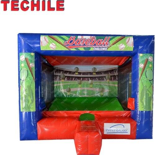 Free shipment inflatable baseball carnival game Tee ball shooting Tennis Baseball theme for choice