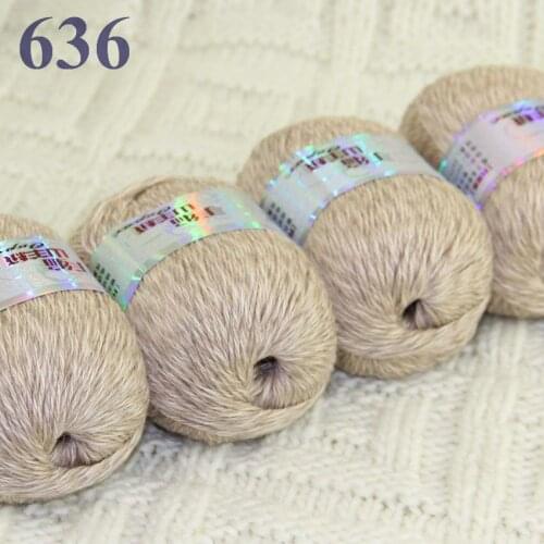 Free Shipping 4X50g balls High quality 100% pure cashmere luxury warm soft hand knitting yarn OldLace Beige 233-636-4