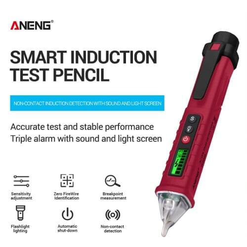VC1010 Digital Voltage Detectors Pen 12-1000V AC/DC Non-Contact Pen Tester Meter Volt Current Electric Test Pencil