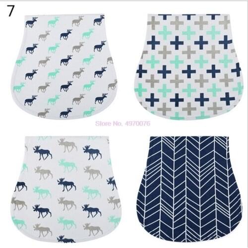 DHL 50set 4pcs/set 100% Organic Cotton Bibs Baby Burp Cloths For Newborns Soft And Absorbent Towels Burping Rags