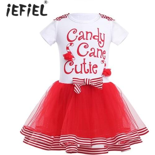 Baby Girl Clothes Mesh Christmas 2020 Dress Girls Birthday Xmas Party Tutu Dress Bowknot Letter Print Princess Dresses for Girl
