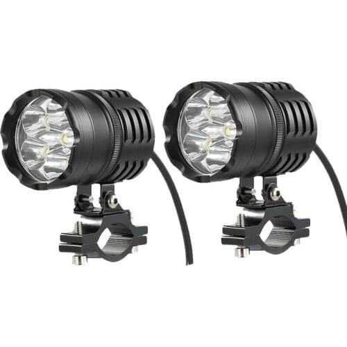 2PCS Motorcycle bicycle Headlight fog lights lamp Auxiliary driving Motorbike High Brightness DRL bulb white 6000k