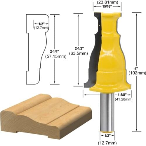 1/2 Shank Door Window Casing Router Bits Woodworking cutters Tools Tungsten Carbide Cutters Solid Hardened router bits