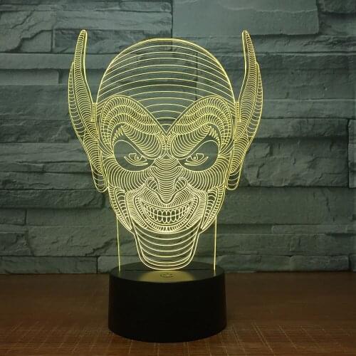 Halloween ghost king strange devil king mask 3D Cartoon characters visual lights creative remote control colorful USB Horror A05