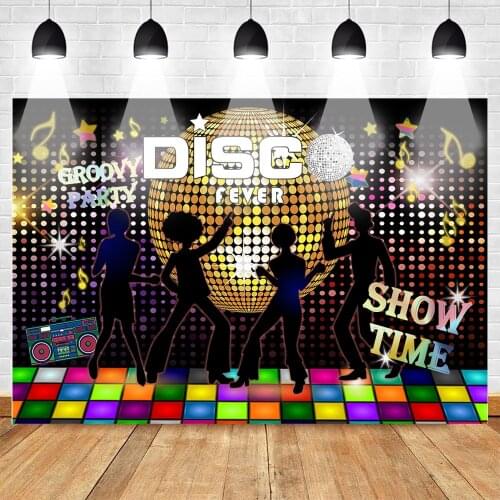 Mehofoto Disco Party Backdrop Neon Adults Scene Setters Party Decoration Birthday Event Banner Portrait Photo Studio Background