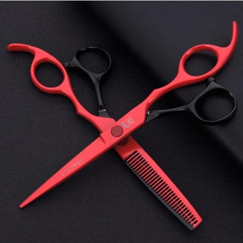New 6.0 Professional Hairdressing Scissors Professional Barber Scissors Set Hair Cutting Shears Scissor Haircut