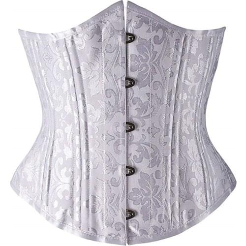 Sexy Gothic Underbust Corset and Waist cincher Bustiers Top Workout Shape Body Belt Plus Size Lingerie XS-6XL