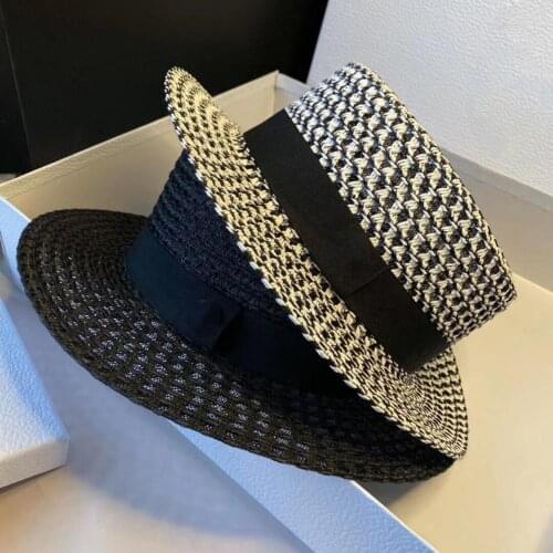 Sun Hat Foldable UV Protection Weaving Women Bucket Hat for Summer Accessories czapka z daszkiem damska