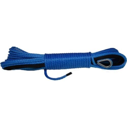 Blue 4mm*15m Synthetic Winch Cable,ATV Winch Accessories,Rope for ATV Winch,Off Road Rope,Plasma Rope