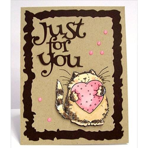 Just for You Words Metal Cutting Dies For DIY Scrapbooking Embossing Paper Card Making Decorative Crafts Supplies New 2018 Die