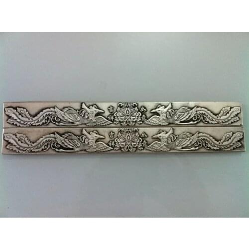 "Good luck" Shuangfeng Silver Plated Paperweight