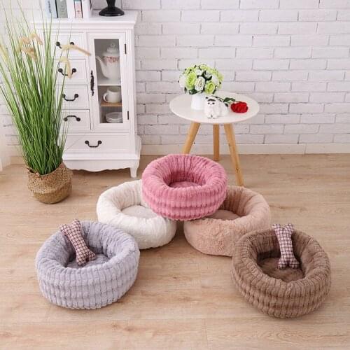 Pet Dog Bed Comfortable Round Dog Kennel Soft Washable Dog and Cat Cushion Bed Sofa For Small And Medium-sized Cats And Dogs