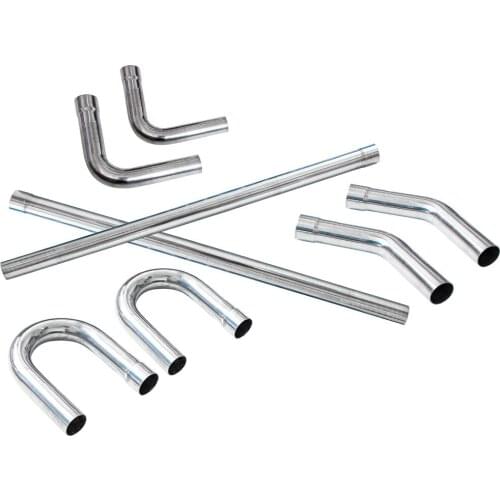 2.25" Universal fitment Stainless Steel T-304 DIY Custom Mandrel Exhaust Pipe Straight & Bend Kit