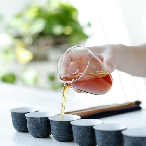 Heat-Resistant Glass Pitcher Kung Fu Tea Set Public Cup Fair Cup TeaPot Tea Set Accessories Tea Infusers Brew Tea Chahai Tea Sea