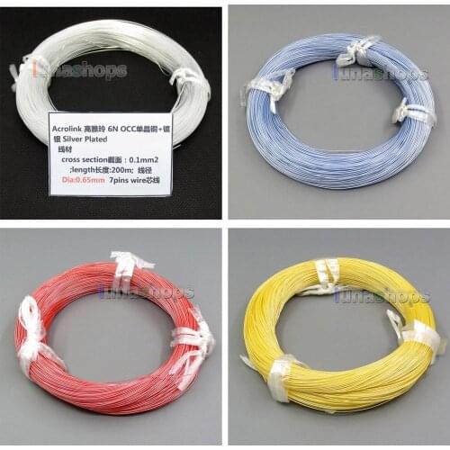 10m Acrolink Silver Plated OCC Wire Cable 0.1mm2 Dia:0.65mm For DIY LN004390