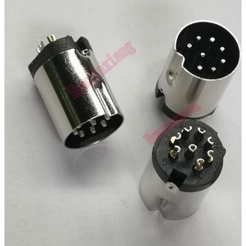 20PCS/Lot DIN8/DIN Male Jack/Plug Connector 8P 8Pin