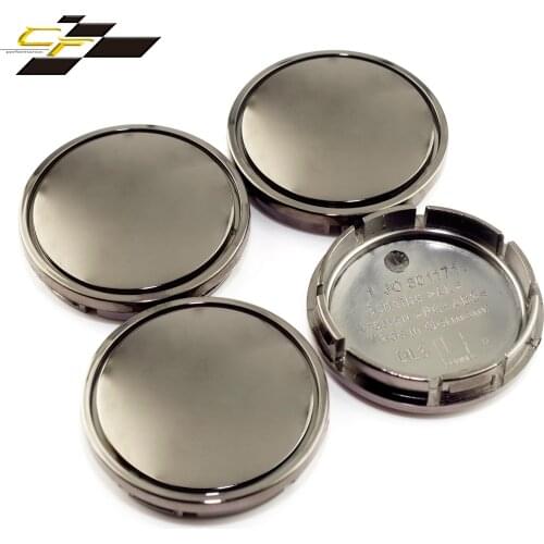 4Pcs 56mm Car Wheel Center Cap For #1J0601171 For Car Accessories Styling New Product Chrome Black