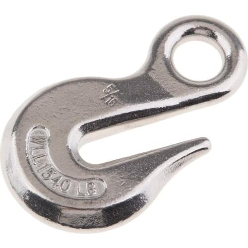 5/16 inch Stainless Steel Eye Hook Winch Rope Cable Webbing Boat Trailer