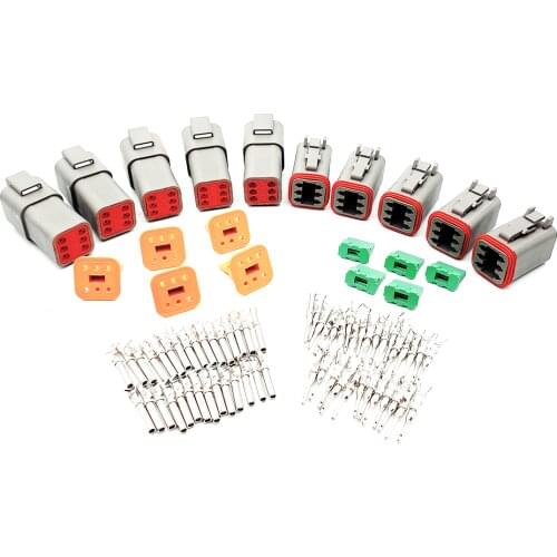 5Set Deutsch 6 Way 6 Pin Waterproof Connector Male/Female Connector Plug Car Truck Electrical Electri Wire Connector Plug