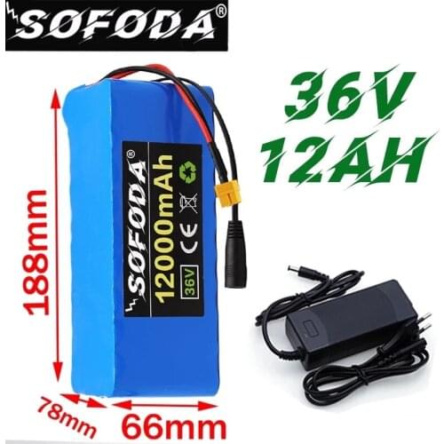 36V 10S4P 12Ah battery pack 1000W high power battery 42V 12000mAh Ebike electric bicycle BMS 42v battery with xt60 plug+charger