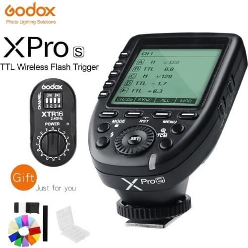 In Stock Godox Xpro-S XPros TTL Wireless Flash Trigger 1/8000s + XTR-16 for Sony Camera DE300 DE400 E250 E300